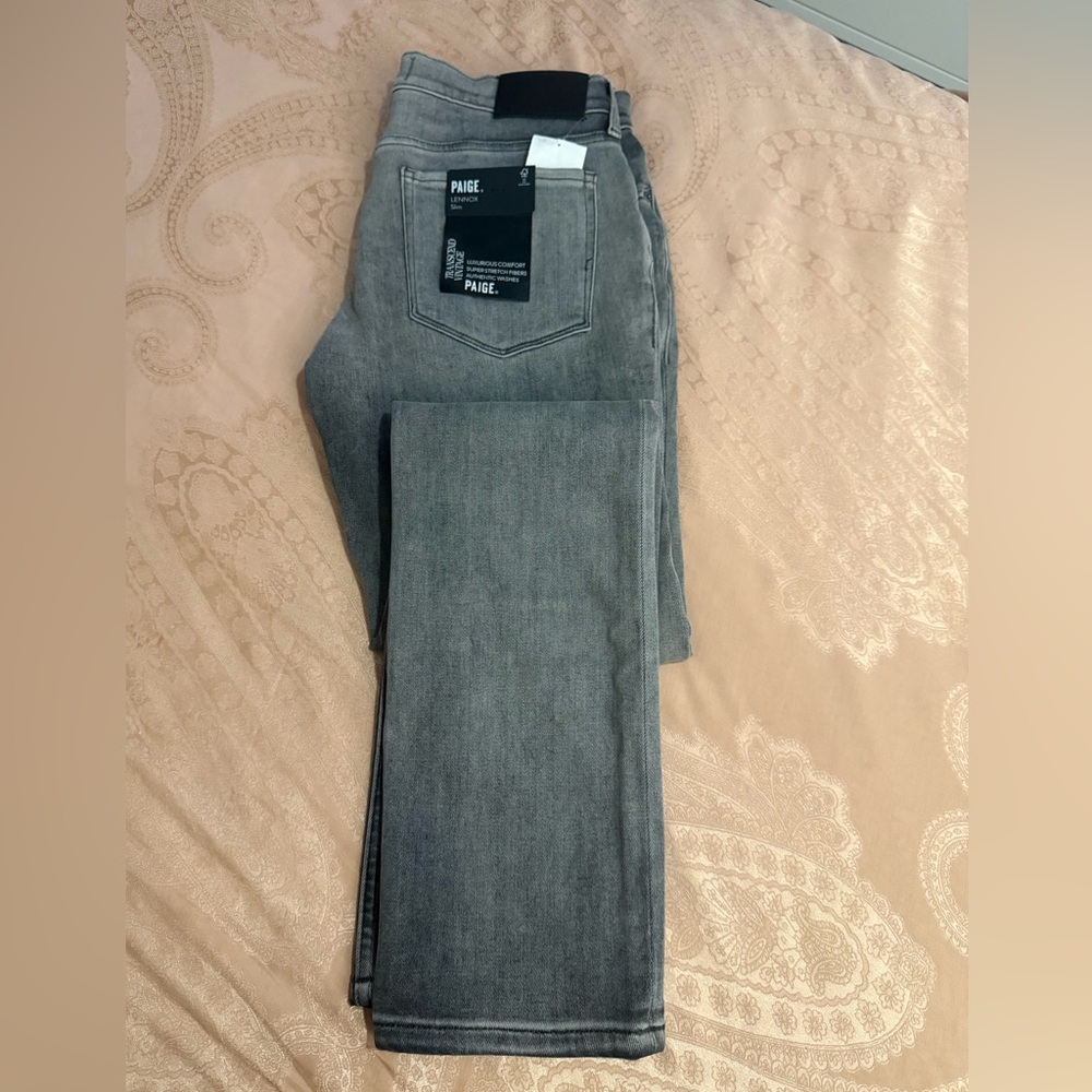PAIGE Men's Charcoal Slim Jeans